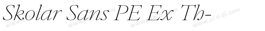 Skolar Sans PE Ex Th字体转换